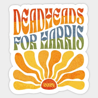 Dead Heads for Kamala Harris Retro Kamala Harris for President Sticker